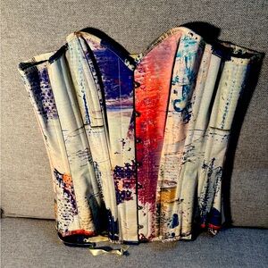 Corset Story steel-boned Size 24” corset in beautiful pastel and neutral tones!